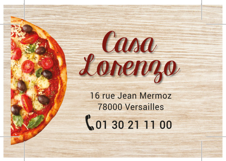 carte de visite pizza recto