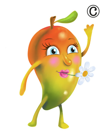 Illustration mangue qui tient une fleur dans la bouche