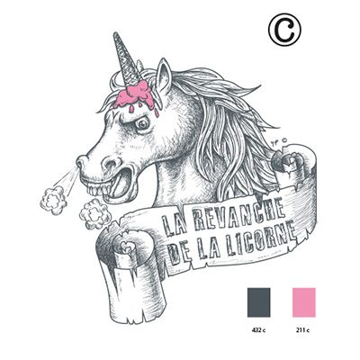 Dessin licorne au trait vectoriel